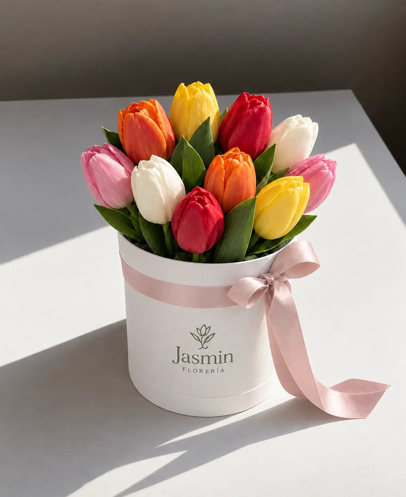 Box de 10 tulipanes premium