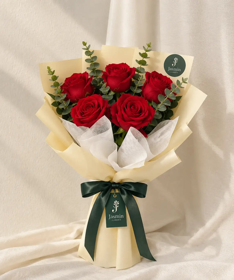 Ramo de 5 rosas premium